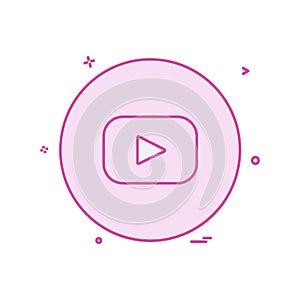 Youtube icon design vector