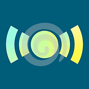 Youtube Live Icon with Solid Blue Background