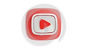 Youtube logo on white background