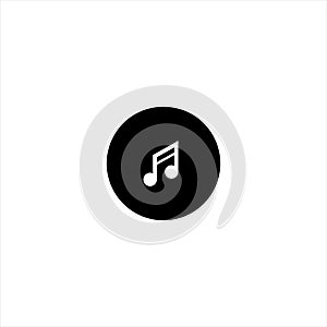 Youtube Music Note Button Icon Vector in Retro Style