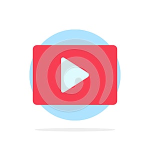 YouTube, Paly, Video, Player Abstract Circle Background Flat color Icon