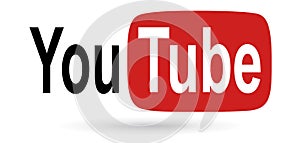 Youtube text with logo icon