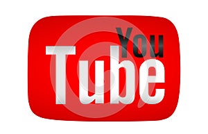 Youtube text with logo icon