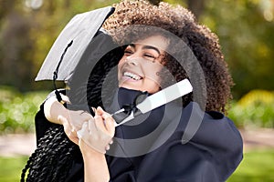 Youve been my bestie since year one. a young woman hugging her friend on graduation day.