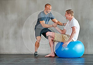 Youve got this. Studio shot of a young amputee training in a gym.