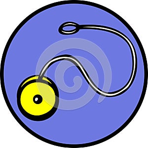 Yoyo spinning toy vector illustration