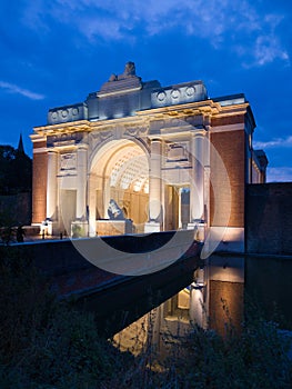 Ypres Menin Gate at night