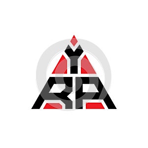 YRA triangle letter logo design with triangle shape. YRA triangle logo design monogram. YRA triangle vector logo template with red photo