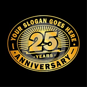 25 years anniversary celebration. 25th anniversary logo design. Twenty-five years logo. photo