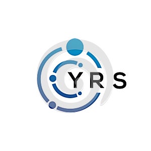 YRS letter technology logo design on white background. YRS creative initials letter IT logo concept. YRS letter design