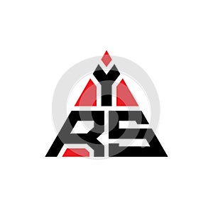 YRS triangle letter logo design with triangle shape. YRS triangle logo design monogram. YRS triangle vector logo template with red
