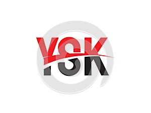 YSK Letter Initial Logo Design Vector Illustration