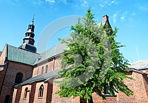 Ystad church panorama photo