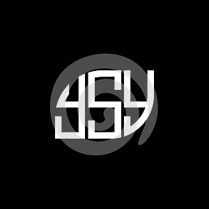 YSY letter logo design on black background. YSY creative initials letter logo concept. YSY letter design photo