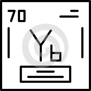 Ytterbium Outline Vector Icon