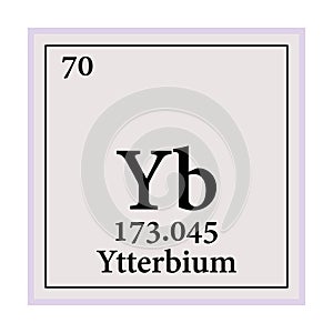 Ytterbium Periodic Table of the Elements Vector illustration eps 10
