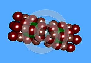 Yttrium Barium Kupfer Oxid molecular model