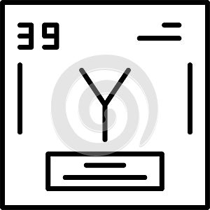 Yttrium Outline Vector Icon