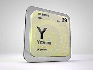 Yttrium - Y - chemical element periodic table