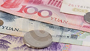 Yuan bank notes and coins business background