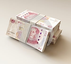 Yuan Cash Note Pile