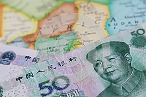 Yuan on the map of Africa