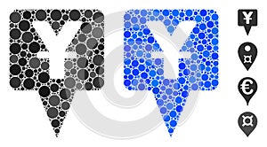 Yuan Map Pointer Composition Icon of Circles