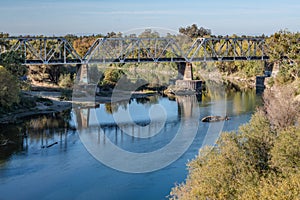 Yuba River at the train trestle