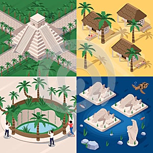 Yucatan Travel Square Compositions