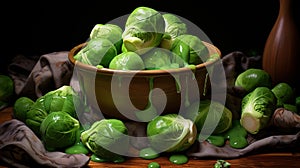 yucky brussels sprouts with green goo photo