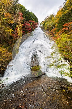 Yudaki Falls in autumn season at Nikko, Japan