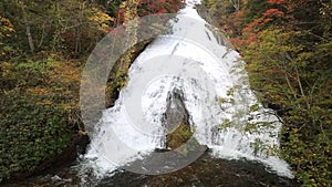 Yudaki Falls in autumn season at Nikko, Japan.