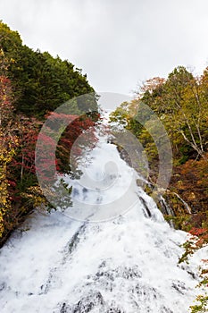 Yudaki Falls in autumn season at Nikko, Japan