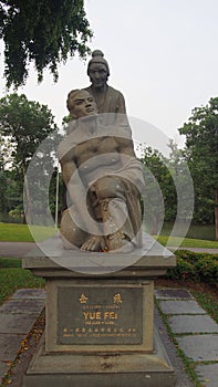 Yue Fei - statue in Singapore Chinese Garden