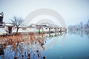 yue hu lake at hongcun village,Huangshan,China