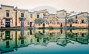 yue hu lake at hongcun village,Huangshan,China