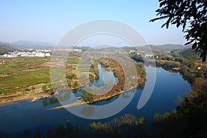 Yueliangwan river in Wuyuan