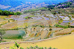 Yuenyang Hani Terrace in Yunnan , China