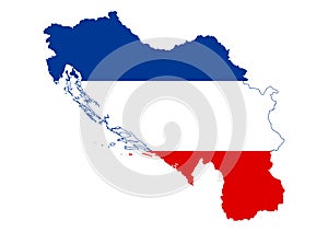 Yugoslavia Peninsula State Map Vector silhouette