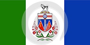 Yukon flag vector. Civil and state flag of Yukon Territory. Canada