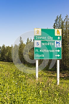 Yukon highway junction sign