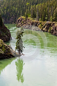 Yukon River surface Miles Canyon Whitehorse Canada