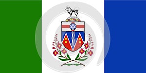 Yukon flag vector. Civil and state flag of Yukon Territory. Canada photo