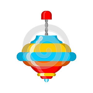 Yula isolated. children spinner toy. Vector illustration