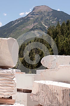 Yule Marble Quarry at Marble, Colorado in summer