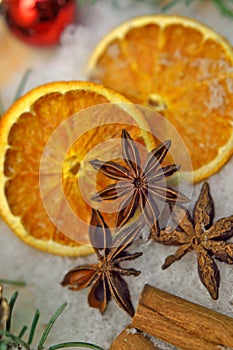 Yuletide spices and orange slices