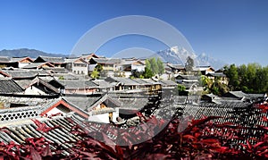 The Yulong Jokul and Old Town of Lijiang