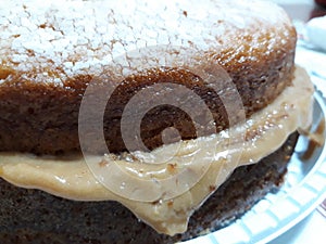 Cake with dulce de leche photo