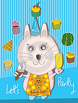 Yummy Cat Lets Party