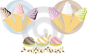 Yummy ice-creams photo